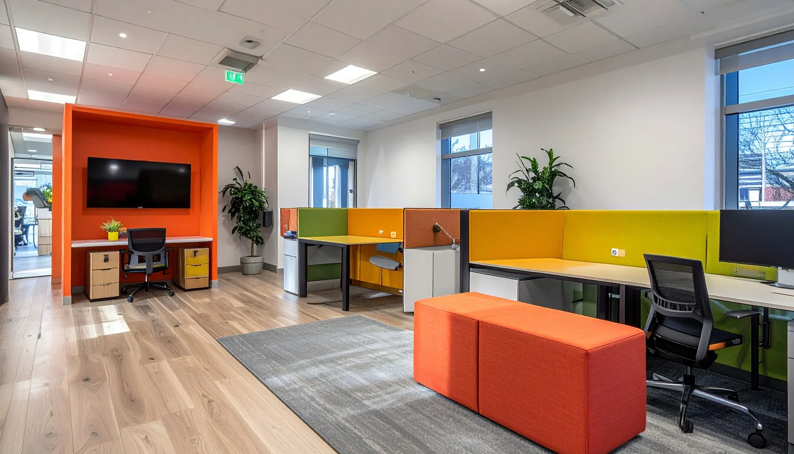 Office space colored